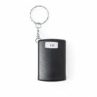 Black keychain breathalyzer with 0.2X label.