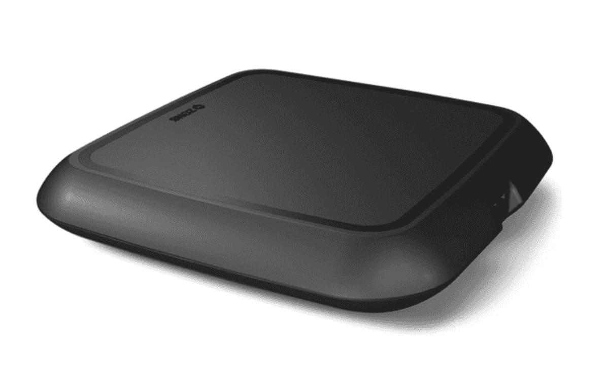 Sleek black digital device with a glossy top and rounded edges.