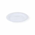 White oval plate with a simple design, shown on a plain white background.