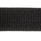 Reflective black wrist strap with customizable logo panel.