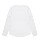White long-sleeve T-shirt displayed on a plain background.