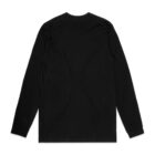 Black long-sleeve T-shirt, shown from the back on a white background.