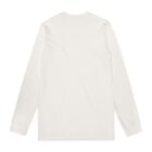 Back view of a plain white long-sleeve shirt on a white background.