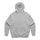 Gray hoodie shown from the back, with a hood and long sleeves.
