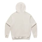 Beige hoodie with a relaxed fit, shown from the back.