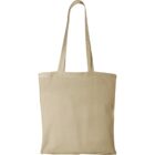 A plain beige tote bag with long handles.