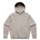 Gray hooded sweatshirt with kangaroo pocket, displayed on a white background.