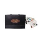 Black gift bag labeled From My Heart To Yours with assorted greeting cards to the right.