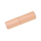A plain brown cylindrical cardboard tube, closed and horizontal.