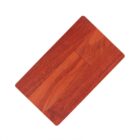 Wooden card with a rich, reddish-brown grain pattern.