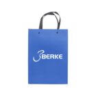 Blue shopping bag with black handles and 3BERKE logo on the front.