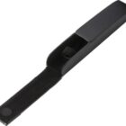 Black rectangular case with an open lid and a narrow compartment.
