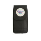 Black pouch with a #KindnessWorksHere logo on the front flap.