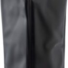Black, rectangular leather-like pouch with a velcro closure at the top.