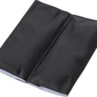 Folded black rubber sheet with a blue edge on a white background.