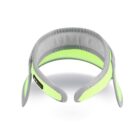 Reflective gray and neon yellow ankle or wrist band with velcro closure.