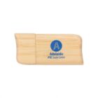Bamboo USB flash drive with Adelaide PTE Study Centre logo.