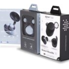 Boombuds XT wireless earbuds packaging with charging case and earbud images.