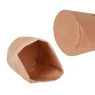 Two brown, flat-bottomed paper bags, one upright and one on its side.