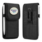 Black pen holder with Kindness Works Here badge, featuring pen loops and belt clip.