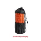 Black drawstring bag filled with orange items, labeled Standard packaging.