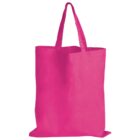 Bright pink reusable tote bag with two handles, shown on a white background.