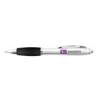 Silver pen with a black grip and clip, featuring the Daihatsu logo.