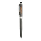 Black pen with Vonage written in orange and white letters on the barrel.