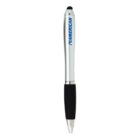 A silver pen with a black grip and stylus tip. The word FRAIMERCAN is printed in blue on the pens barrel.
