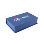 Blue rectangular Geekscape gift box with Pepsi logo, ideal for tech sets.