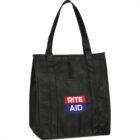Black tote bag with Rite Aid logo on the front.