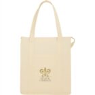 Beige tote bag with Relais & Châteaux logo on the front.