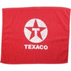 Red towel with a white Texaco logo featuring a star and a T.