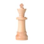 Wooden chess king piece isolated on a white background.