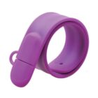 Purple slap bracelet with a smooth, curved design.