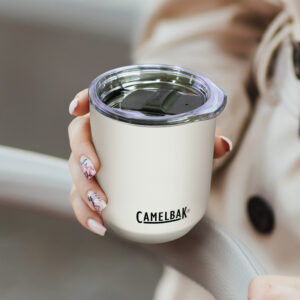 Promotional White Vacuum Cup with company logo