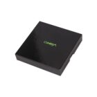 Black square box with Cumbria in green on the lid.