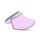 Purple and gray visor hat on a white background.