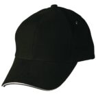 A black baseball cap on a white background.