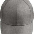 Gray baseball cap with eyelets on top, displayed front-facing.
