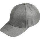 Gray baseball cap with a curved brim, viewed from the front-left side.