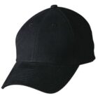 Black baseball cap with a curved brim on a white background.