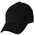 Black baseball cap with curved visor on a white background.