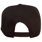 Black snapback hat viewed from the back.
