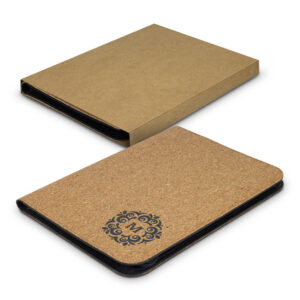 Customised Branded eco-friendly, cork-finish folder with company logo