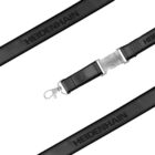 Black lanyard with HEIDENHAIN printed in bold. It features a metal clasp and an adjustable clip, designed for holding ID cards or keys. The image is on a white background.