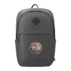 Gray backpack with a Chordata Nature Reserve logo patch on the front pocket.