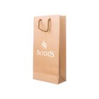 Brown paper bag with Sodis logo and a rope handle.