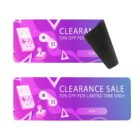 Two game-themed banners for a clearance sale with a 70% discount.