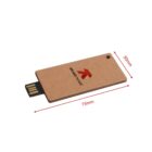 Brown USB drive with branding and dimensions: 75mm x 30mm.